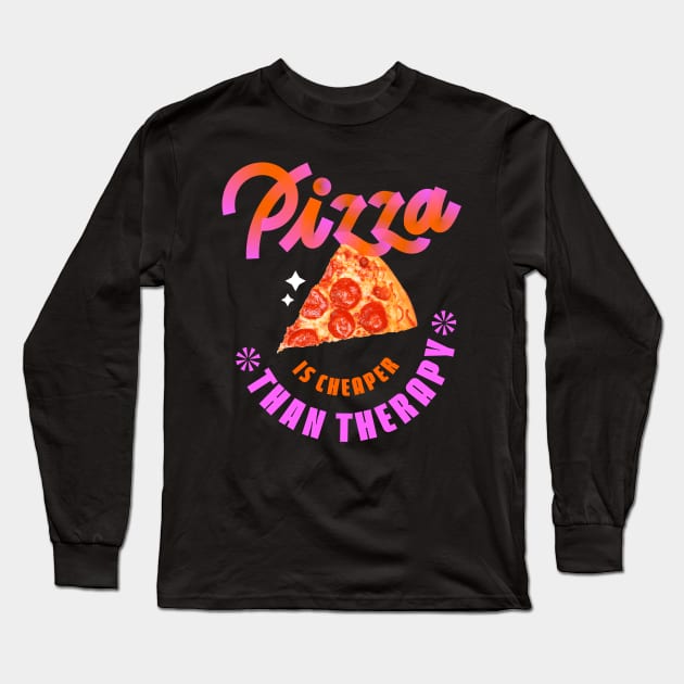 Pizza and therapy Long Sleeve T-Shirt by nubikini